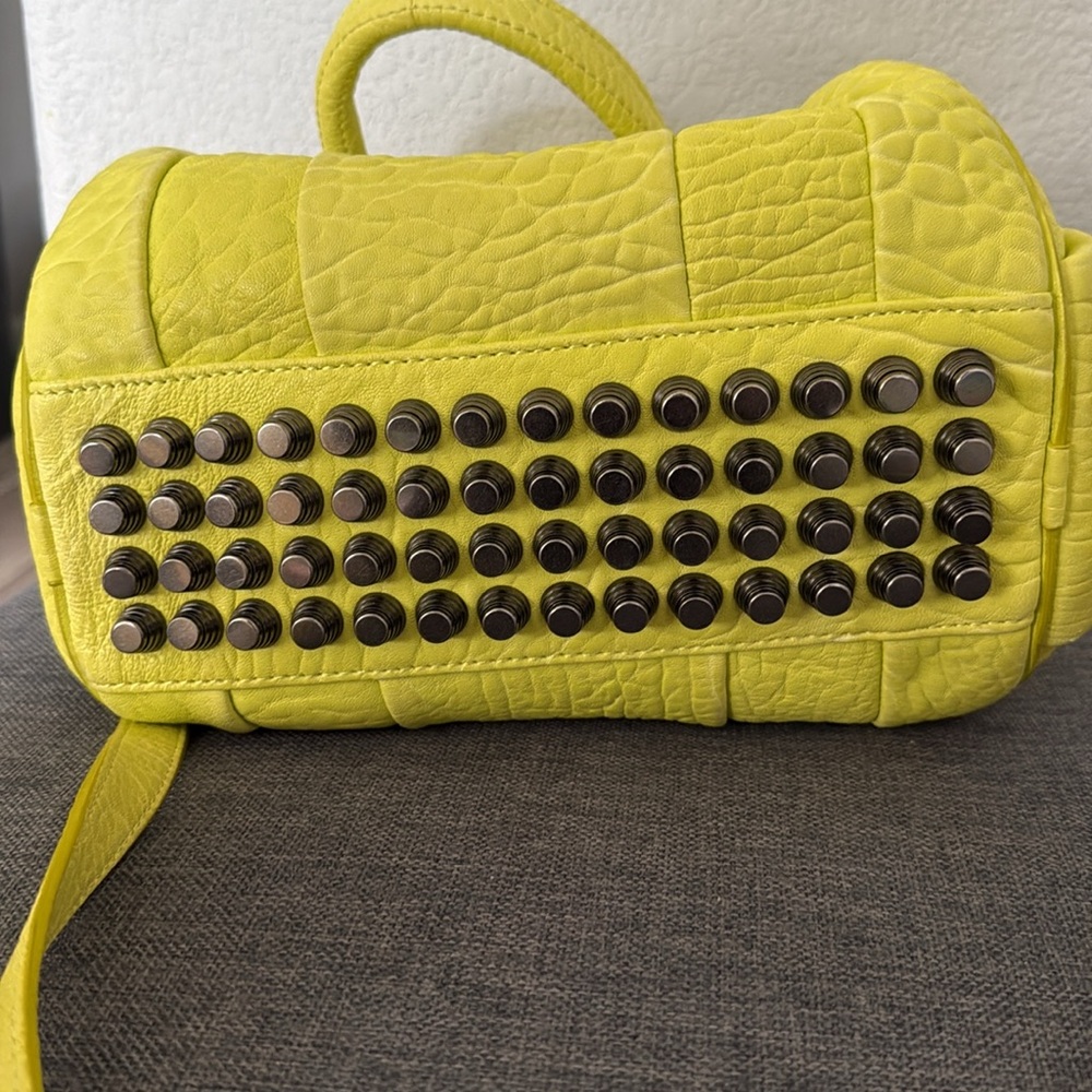 Alexander Wang Rocco Bag with Studs - Neon Yellow - Picture 2 of 11